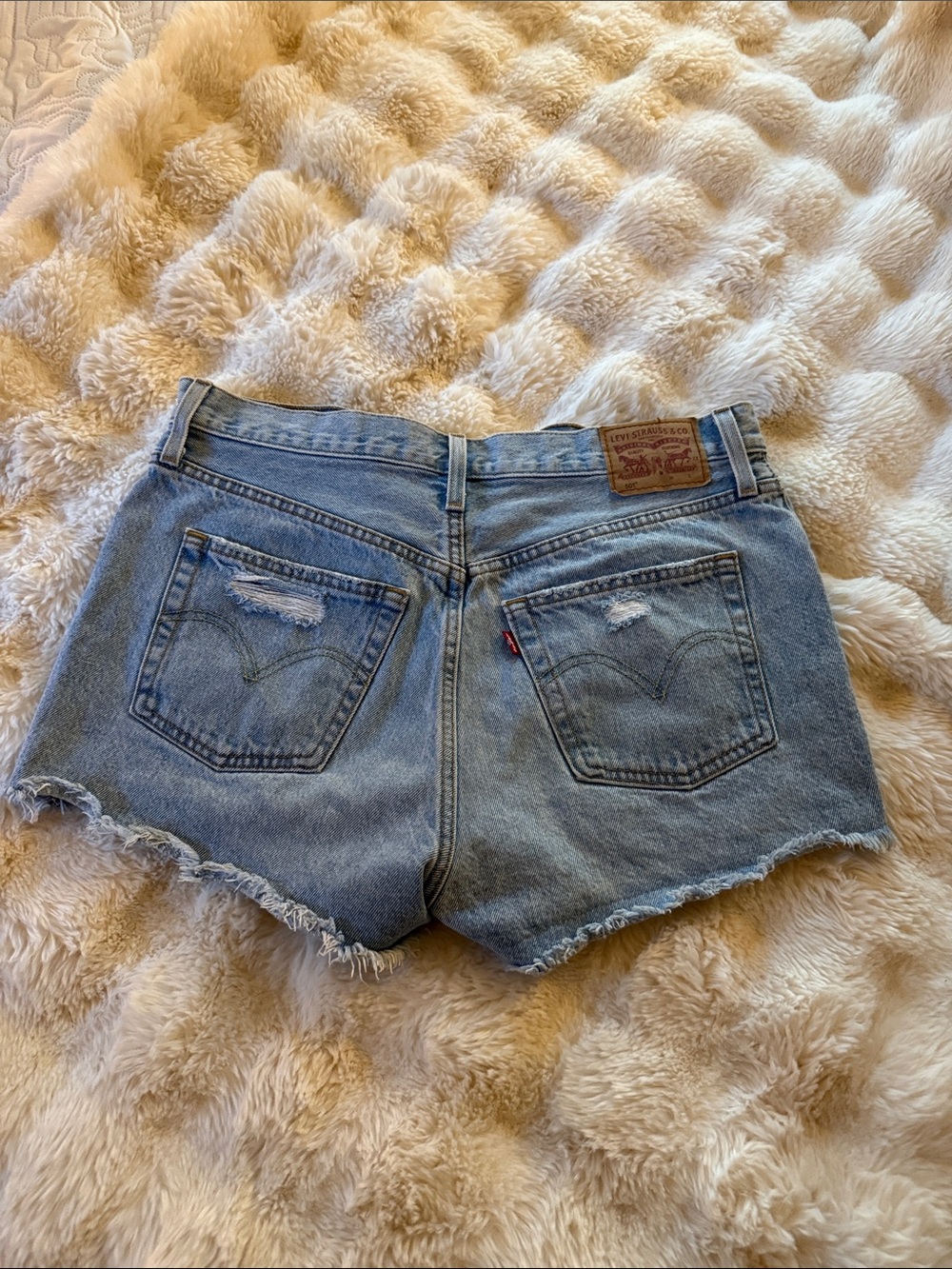 Levi's Medium Wash Denim Cutoff Shorts